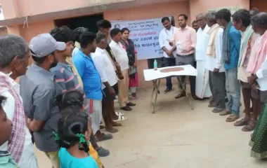 Method demo. on Seed treatment @ SCSP village, KVK-BRD